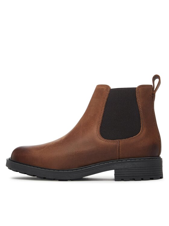 Clarks Kotníková obuv s elastickým prvkem Clarks Orinoco2 Lane 261747824 Hnědá