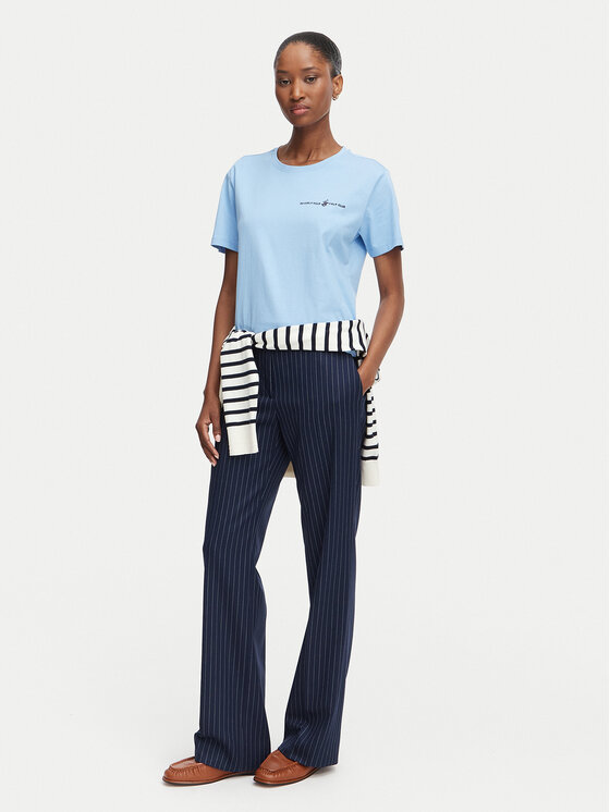 Beverly Hills Polo Club Beverly Hills Polo Club Camiseta P-SS26W-TS085 Azul claro Regular Fit