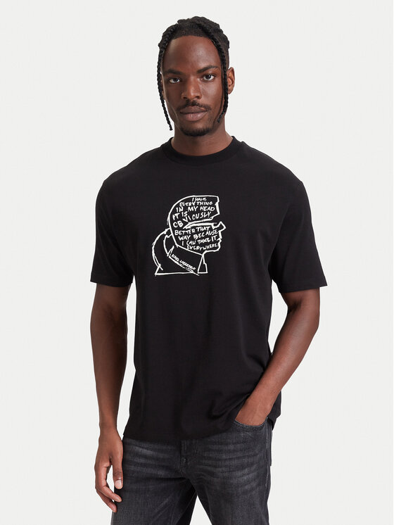 KARL LAGERFELD KARL LAGERFELD Camiseta 755151 564235 Negro Loose Fit