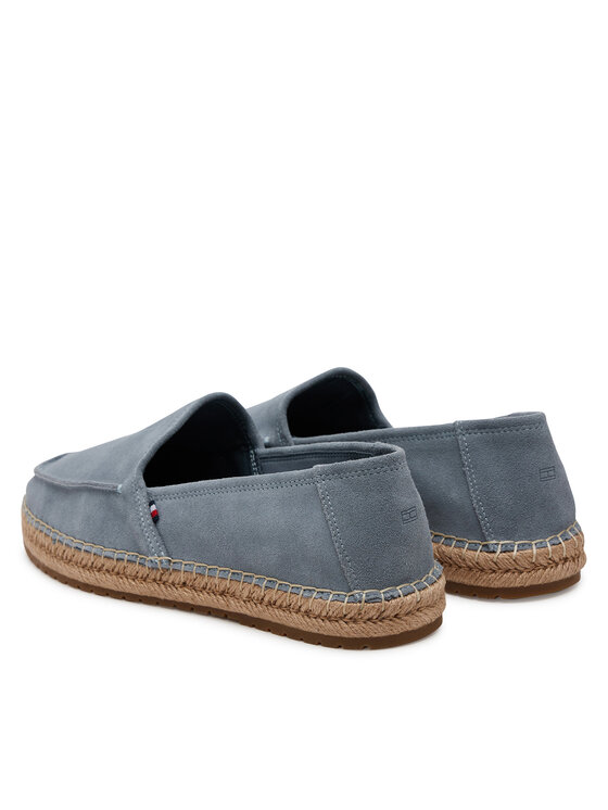 Tommy Hilfiger Espadryle Tommy Hilfiger Hilfiger Flex Espa Suede Loafer FM0FM05392 Szary