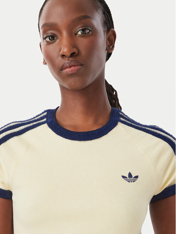 adidas adidas Футболка KS7376 Кремовий Slim Fit