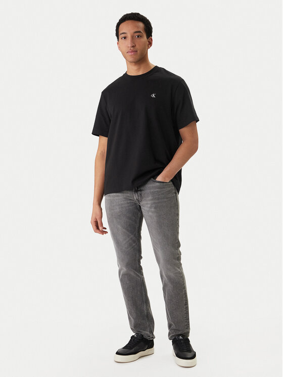 Calvin Klein Jeans Calvin Klein Jeans Camiseta Easy Monologo LV04RC275G Negro Regular Fit