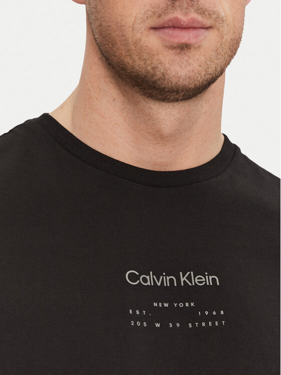 Calvin Klein Calvin Klein Majica Editorial Logo K10K114172 Črna Regular Fit