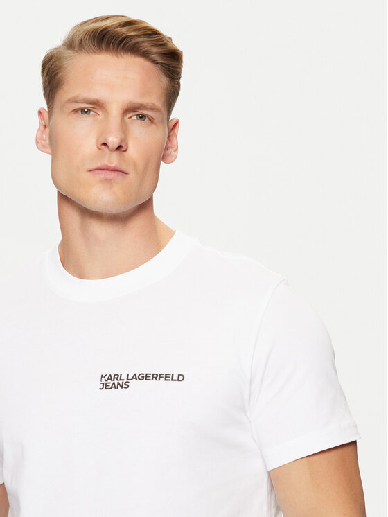 Karl Lagerfeld Jeans Karl Lagerfeld Jeans T-shirt A1M17003 Bianco Slim Fit