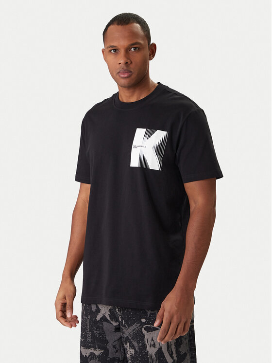Karl Lagerfeld Jeans Karl Lagerfeld Jeans Camiseta B1M17066 Negro Regular Fit