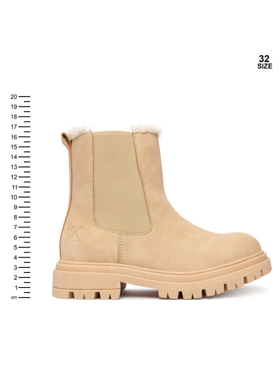 Calvin Klein Īsie zābaki Calvin Klein V3A5-83126-0315500 S Bēšs