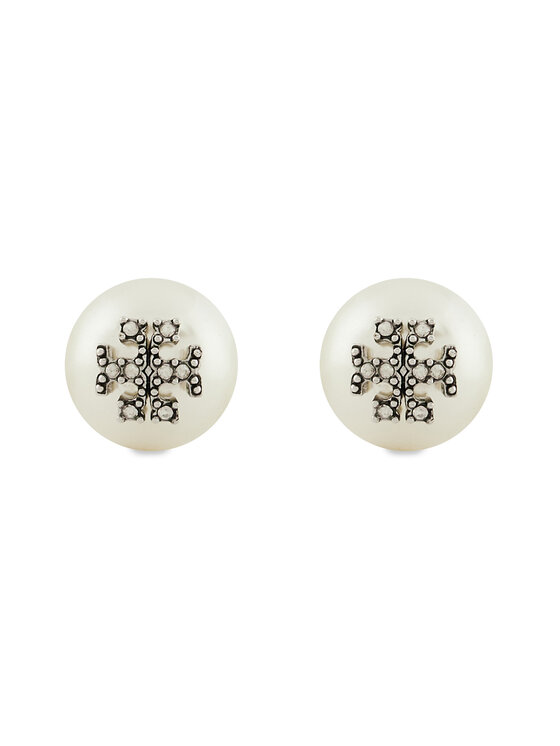 Tory Burch Náušnice Tory Burch Kira Pearl Stud 163698 Biela
