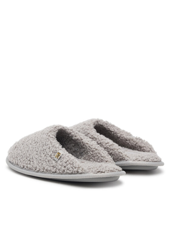 Tommy Hilfiger Bačkory Tommy Hilfiger Th House Shoes FW0FW09618 Šedá