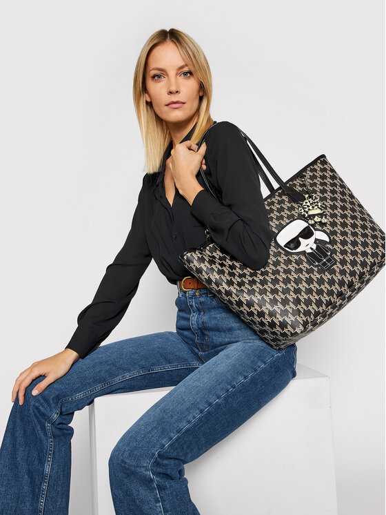 KARL LAGERFELD Ročna torba KARL LAGERFELD 220W3049 Črna