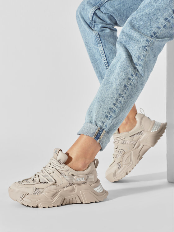 Steve Madden Αθλητικά Steve Madden Kingdom Sneaker SM11002519 SM11002519-022 Μπεζ