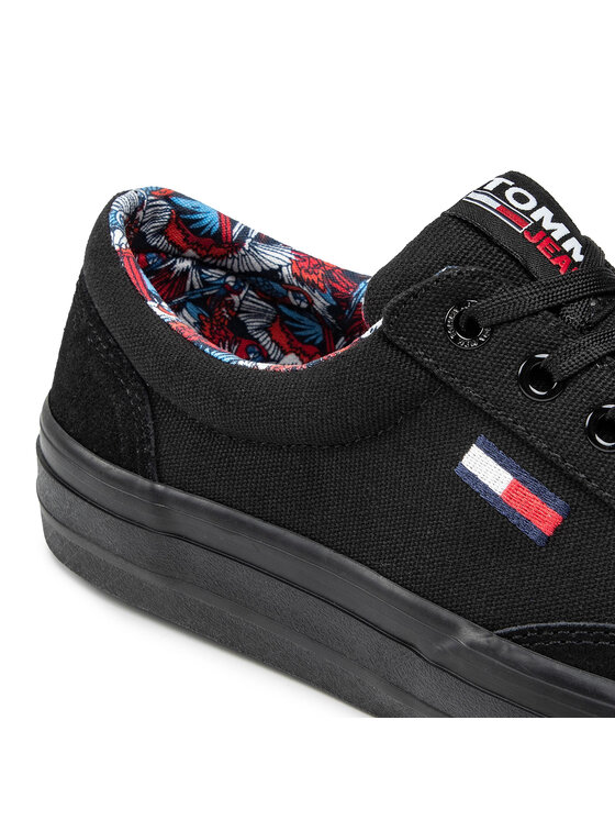 Tommy Jeans Πάνινα παπούτσια Tommy Jeans Skate Vulc Tjm EM0EM00735 Μαύρο