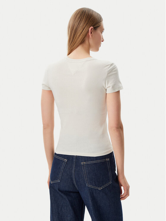 Tommy Jeans Tommy Jeans Póló DW0DW20459 Bézs Slim Fit