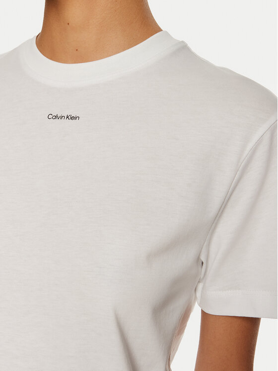 Calvin Klein Calvin Klein Póló Nano Logo K20K207519 Fehér Regular Fit