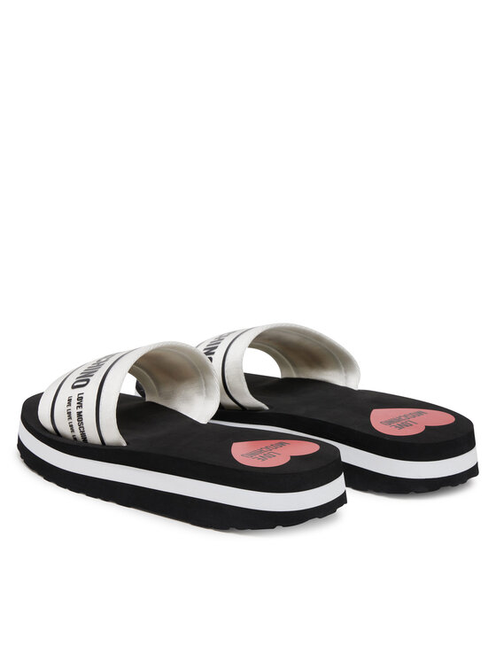 LOVE MOSCHINO Klapki LOVE MOSCHINO JA28334G0MIX6100 Biały