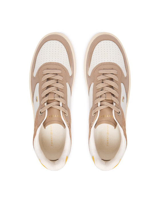 Tommy Hilfiger Tenisice Tommy Hilfiger Th Sporty Cupsole Tumbled Ltr FW0FW09024 Bež