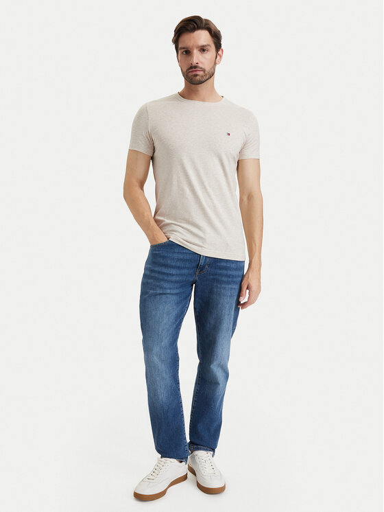 Tommy Hilfiger Tommy Hilfiger Camiseta MW0MW10800 Crema Slim Fit