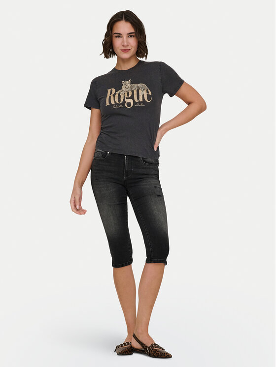 ONLY ONLY Camiseta Lucy 15346760 Negro Regular Fit