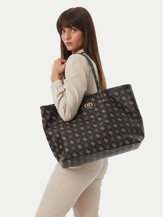 Guess Torebka Guess Emelie Logo HWGP99 28240 Brązowy