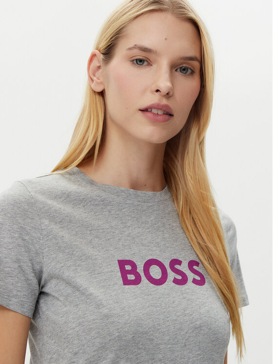 BOSS BOSS Marškinėliai C_Elogo_5 50501139 Pilka Regular Fit