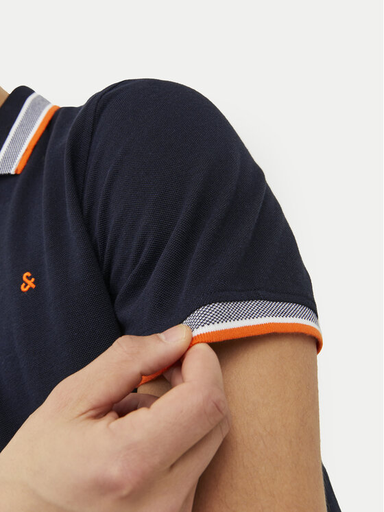 Jack & Jones Jack & Jones Поло Paulos 12136668 Cиній Slim Fit