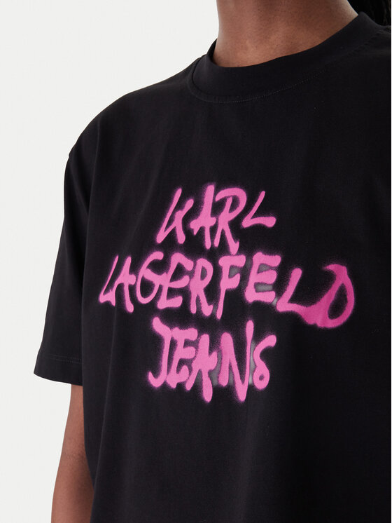 Karl Lagerfeld Jeans Karl Lagerfeld Jeans Camiseta B1W17054 Negro Relaxed Fit