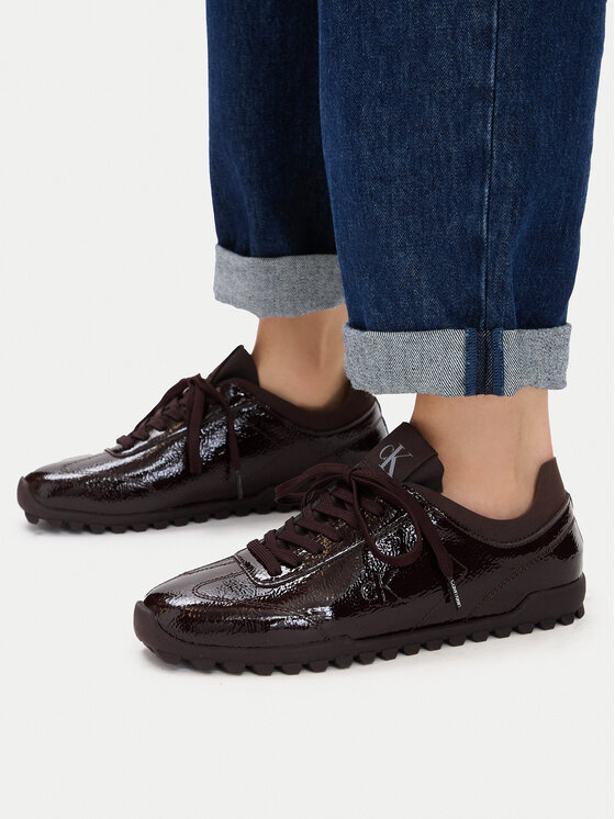 Calvin Klein Sneakersy Calvin Klein Low Profile Run Mg Pol Mix Mat HW0HW03284 Bordowy