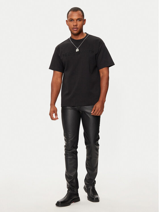 Versace Jeans Couture Versace Jeans Couture Футболка 77GAHC01 Чорний Relaxed Fit