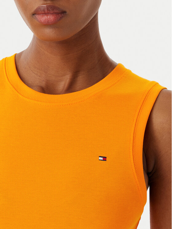 Tommy Hilfiger Tommy Hilfiger Top WW0WW47806 Naranja Slim Fit