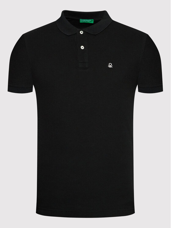United Colors Of Benetton United Colors Of Benetton Поло 3089J3179 Чорний Regular Fit