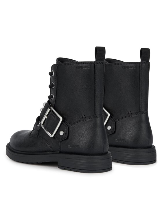 Geox Polokozačky Geox Jr Eclair J369QD 000BU C9999 S Černá