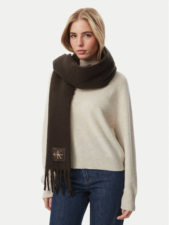 Calvin Klein Szalik Calvin Klein LV04F8105G Brązowy ciemny
