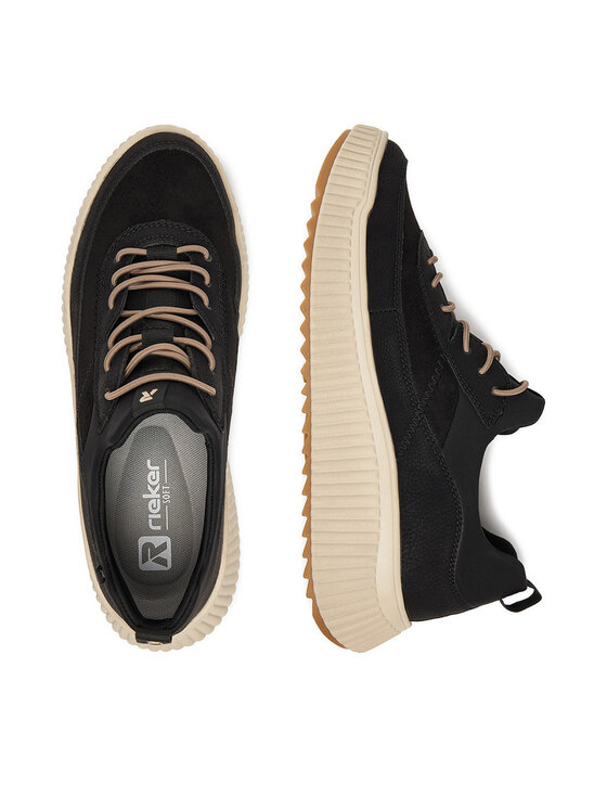 Rieker Sneakersy Rieker W1703-00 Černá