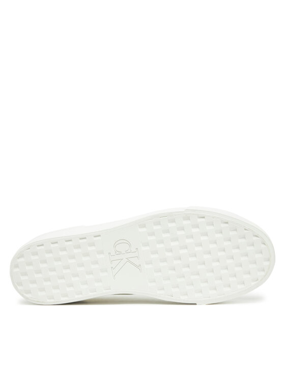 Calvin Klein Jeans Tenis superge Calvin Klein Jeans Vulc Flatform Low Cv Mg YW0YW01763 Bela