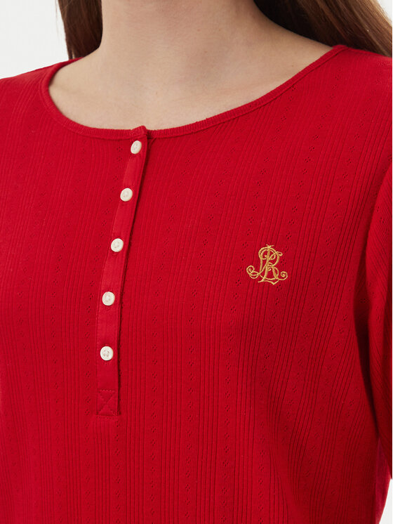 LAUREN RALPH LAUREN LAUREN RALPH LAUREN Pižama ILN72551F Rdeča Relaxed Fit