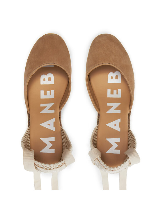 Manebi Еспадрильї Manebi Hamptons Wedge Espadrilles W 1.6 WV Коричневий