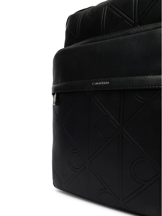 Calvin Klein Geantă crossover Calvin Klein Emblem Aop Emboss Slim Square Bp LV04D3328G Negru