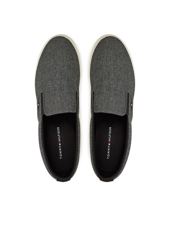 Tommy Hilfiger Tenisky Tommy Hilfiger Th Hi Vulc Low Slip On Ch FM0FM05390 Šedá
