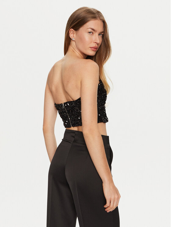 Bardot Bardot Топ Eleni 59112TB2 Чорний Slim Fit