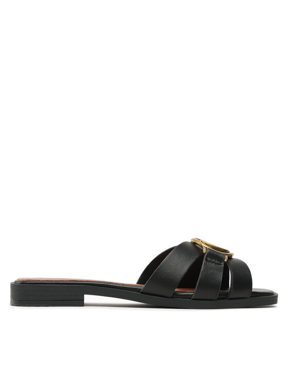 Guess Παντόφλες Guess Symo Made In Italy FL6SYM LEA19 Μαύρο