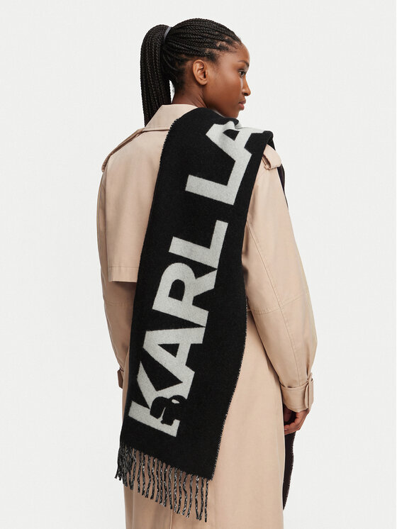 KARL LAGERFELD Šál KARL LAGERFELD A4W33125 Čierna