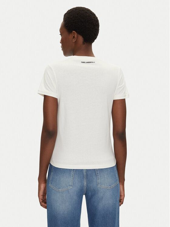 KARL LAGERFELD KARL LAGERFELD Majica A2W17112 Écru Regular Fit