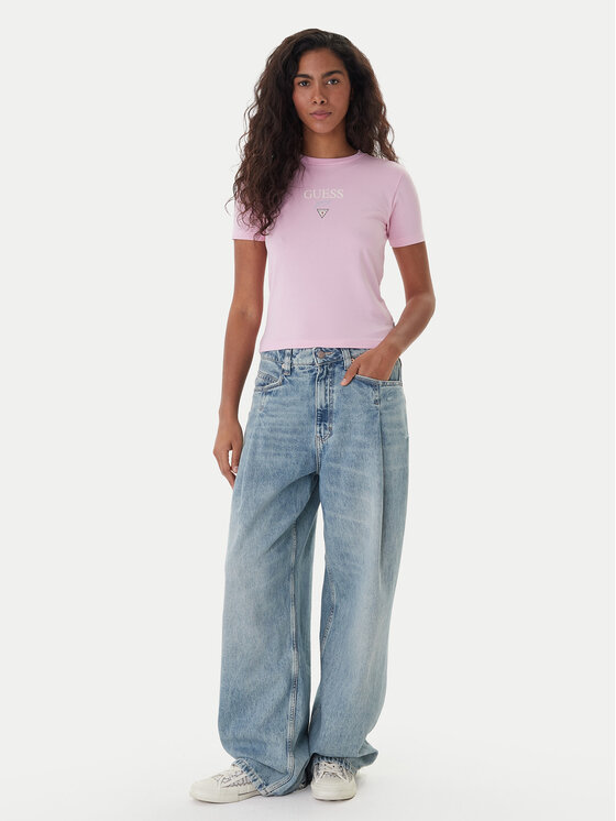 Guess Jeans Guess Jeans Camiseta W6RI15 J1314 Rosa Regular Fit
