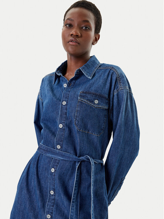 G-STAR G-Star Raw Jeans haljina D26814-D252 Tamnoplava Regular Fit
