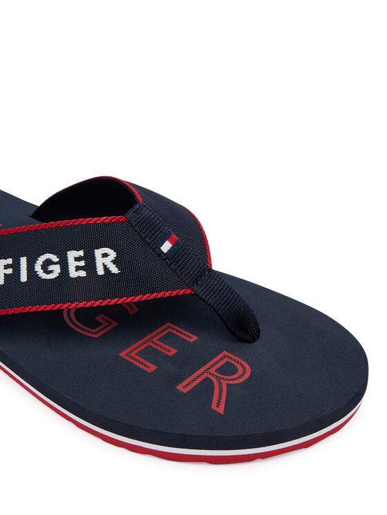 Tommy Hilfiger Šlepetės per pirštą Tommy Hilfiger Sporty Hilfiger Beach Sandal FM0FM05913 Tamsiai mėlyna