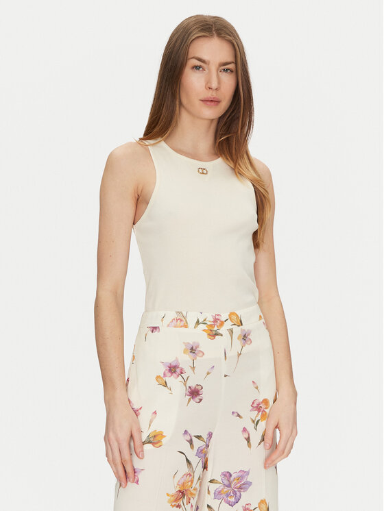 TWINSET TWINSET Топ 251TP2550 Бежевий Slim Fit
