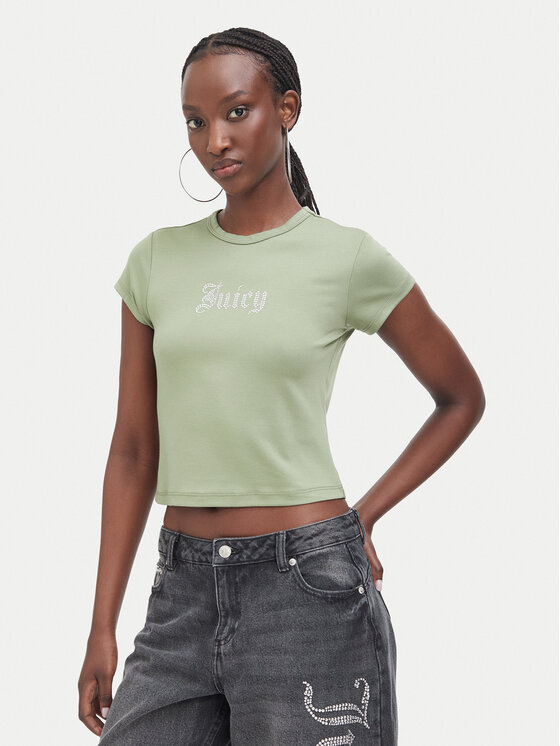 Juicy Couture Juicy Couture Camiseta JCWCT226326 Caqui Slim Fit
