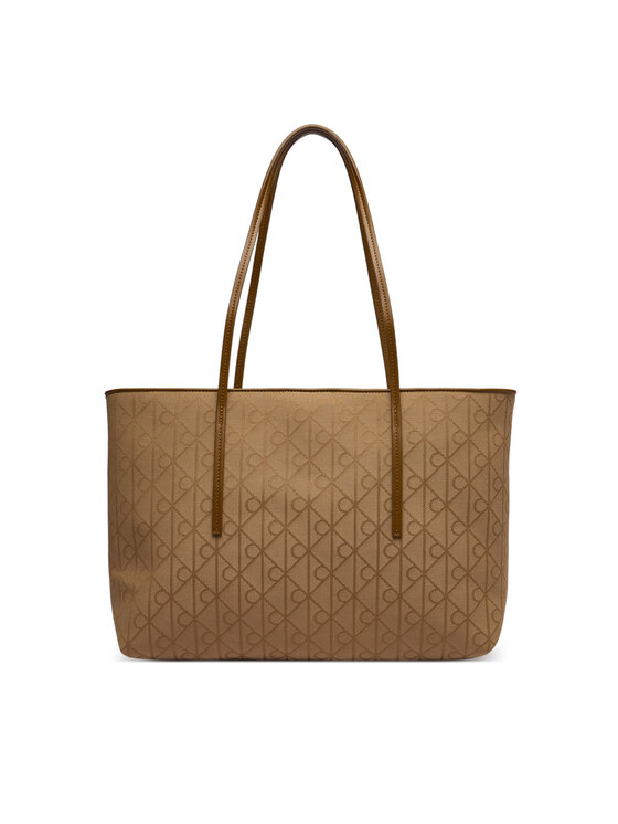 Calvin Klein Ročna torba Calvin Klein Emblem Aop Jacquard LV04F3750G Khaki