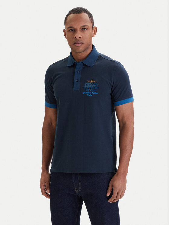 Aeronautica Militare Aeronautica Militare Polo 261PO1908UP00191 Azul marino Slim Fit