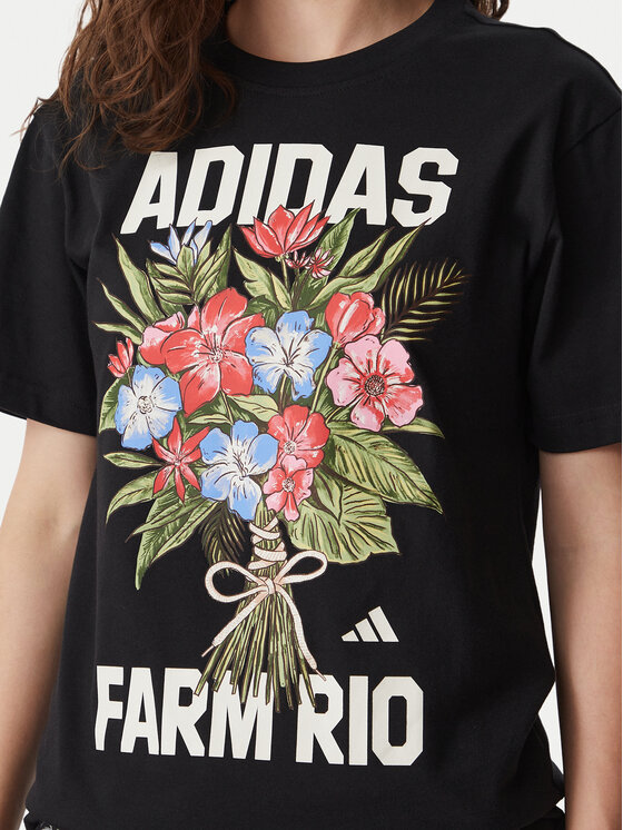 adidas adidas Футболка Fram Rio Graphic KR02801 Чорний Regular Fit