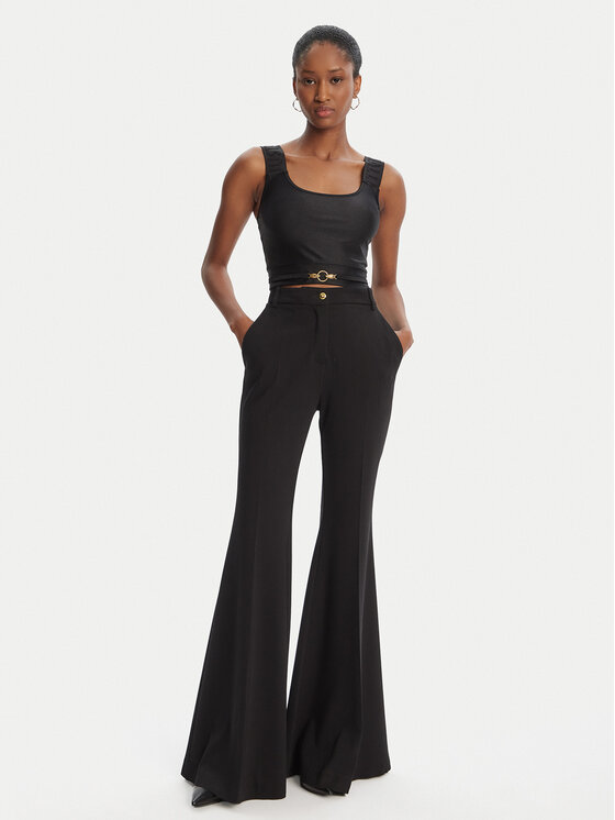 Just Cavalli Just Cavalli Top Crop Element 79PAM2A6 Črna Slim Fit